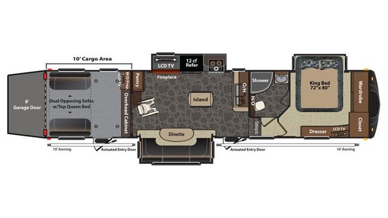 2013 Keystone RV Fuzion FZ375 Toy Hauler - 013