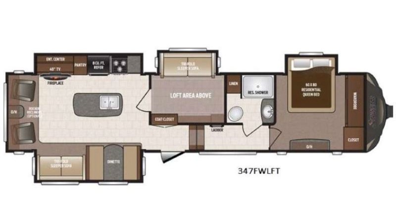 2017 Keystone Sprinter 347FWLFT - 008