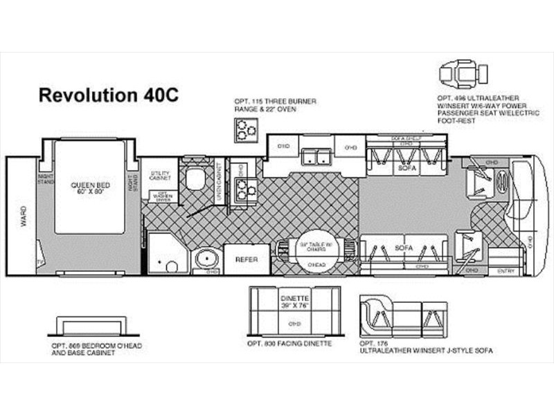 Fleetwood Revolution 40C Floorplan