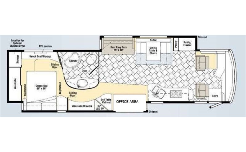 2009 Winnebago Vectra 40TD Floorplan