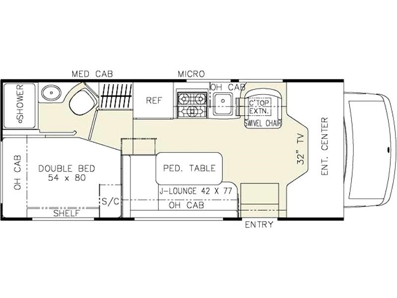 2012 Coachmen Concord 220 LE Floorplan