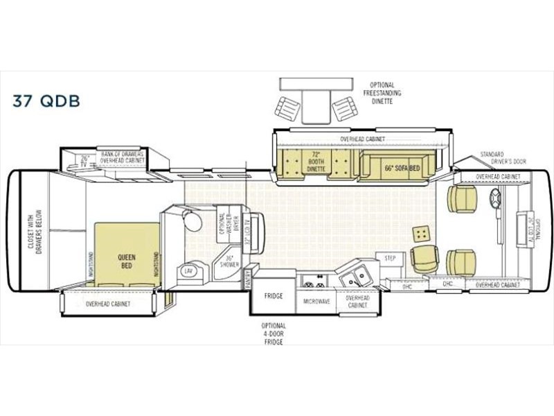 2008 Tiffin Allegro Bay 37QDB Floorplan