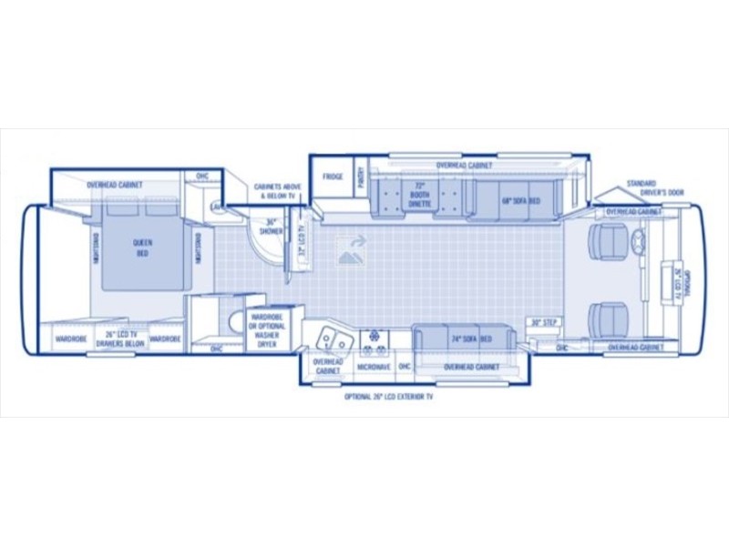 2009 Tiffin Allegro Bay 38TGB Floorplan