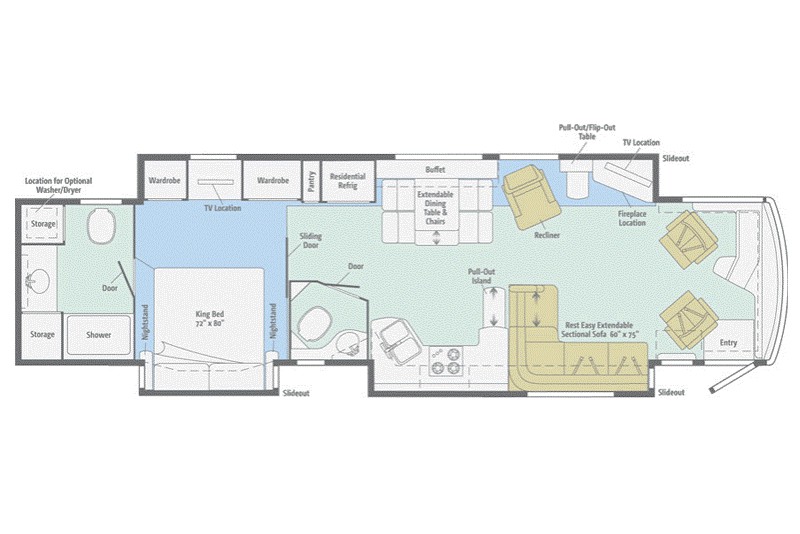 2013 Winnebago Tour QD Floorplan
