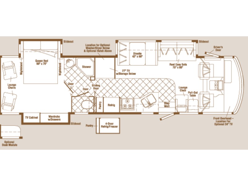 2005 Itasca Suncruiser 37B Floorplan