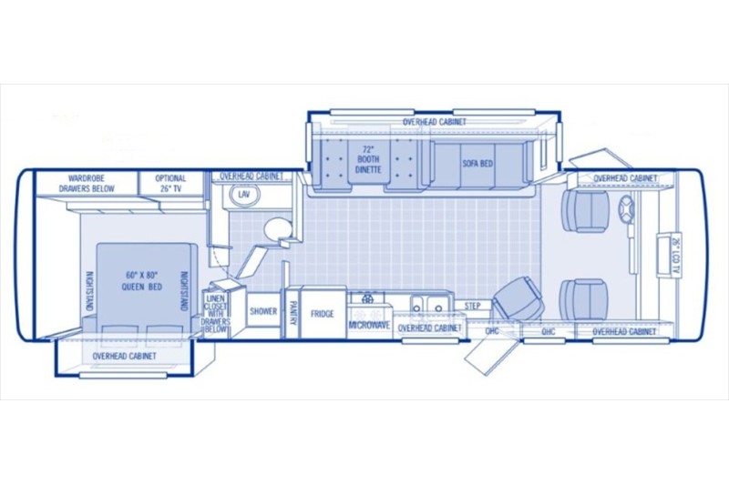 Tiffin Allegro Open Road 32BA Floorplan