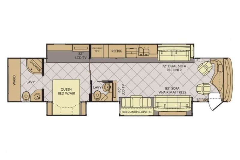 2012 Fleetwood Discovery 42M Floorplan