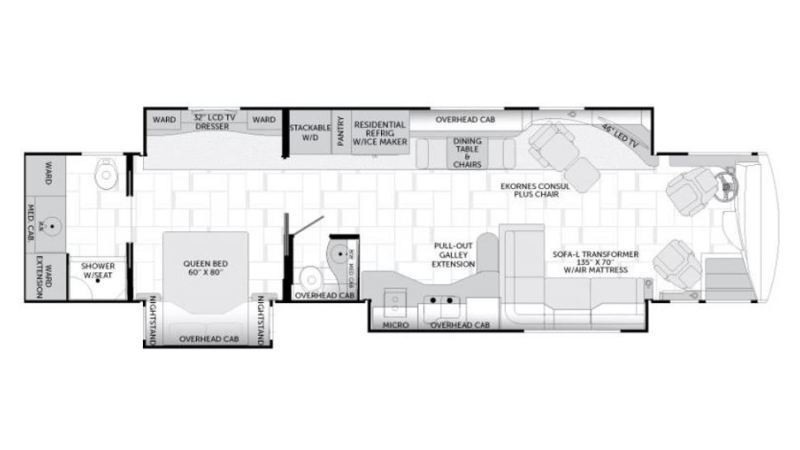 American Coach American Tradition 42G Floorplan