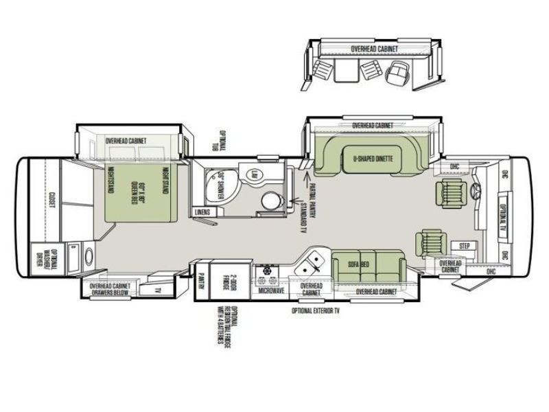 2013 Tiffin Allegro RED 34QFA Floorplan
