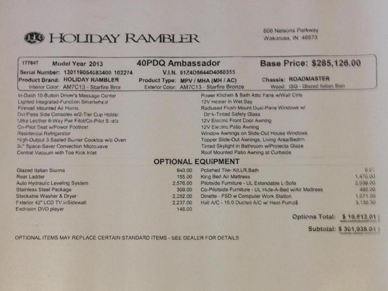 2013 Holiday Rambler Ambassador 40PDQ - 007