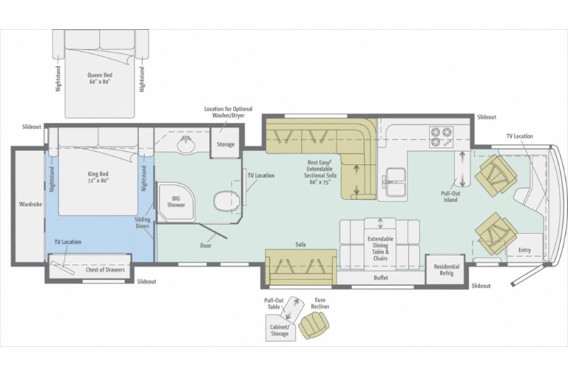 2013 Itasca Ellipse 42GD Floorplan
