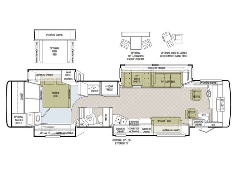 Tiffin Phaeton 40QDH Floorplan