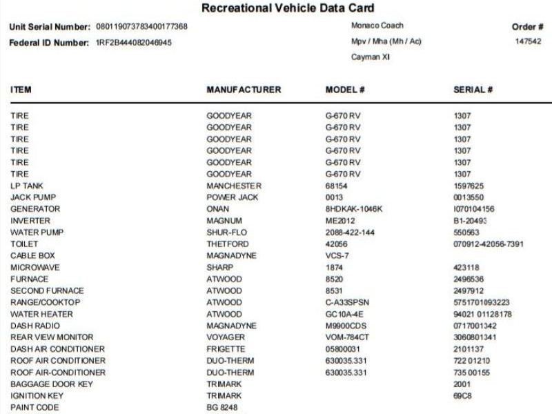 2008 Monaco Cayman XL 37PDQ, PHOTOS, Details, Brochure, Floorplan
