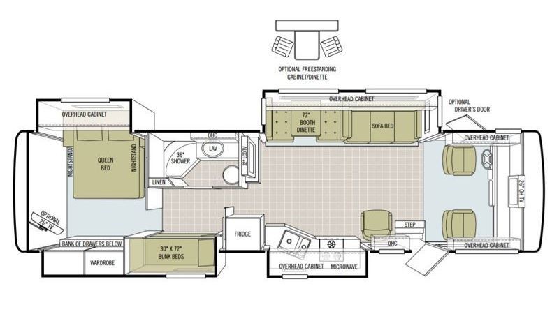 2009 Tiffin Allegro 35QBA Floorplan
