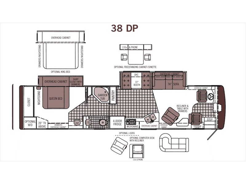 2004 Tiffin Allegro Bus 38DP, PHOTOS, Details, Brochure, Floorplan