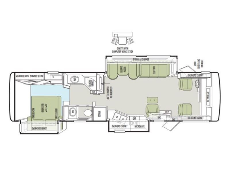 2014 Tiffin Allegro Open Road 34TGA Floorplan