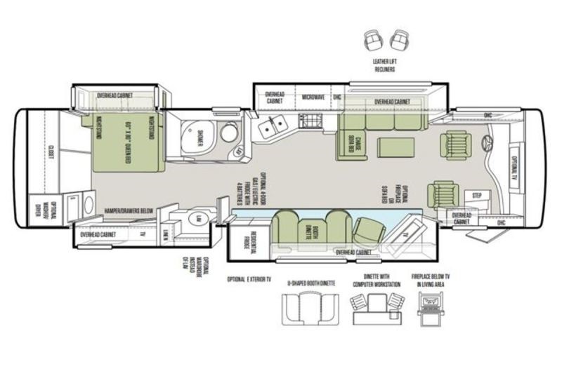 2014 Tiffin Phaeton 36GH Floorplan