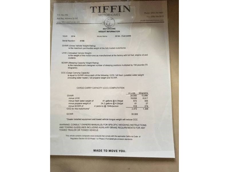 2016 Tiffin Allegro Open Road 32SA - 017