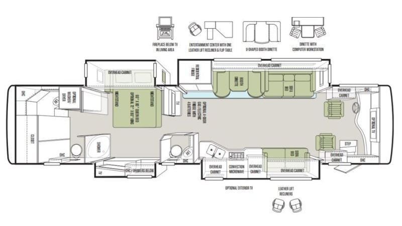 2014 Tiffin Phaeton 40QBH Floorplan