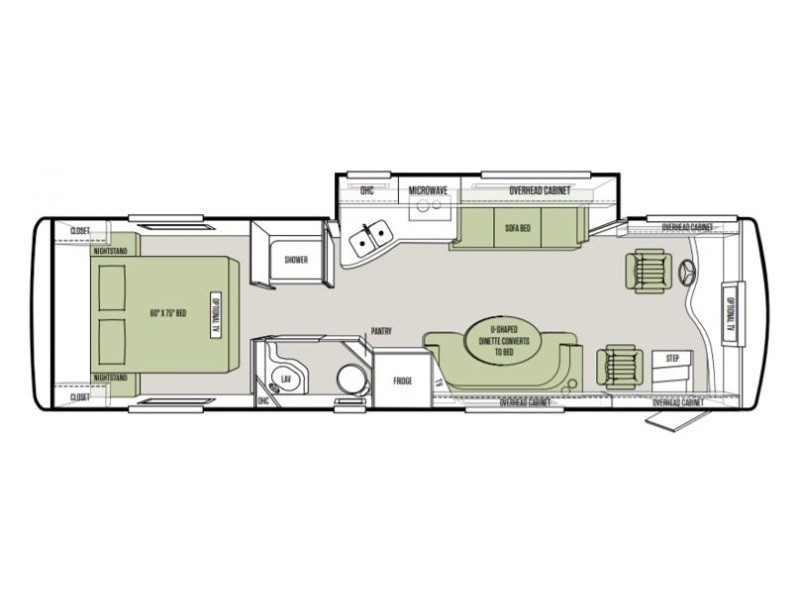 2013 Tiffin Allegro Breeze 28BR Floorplan