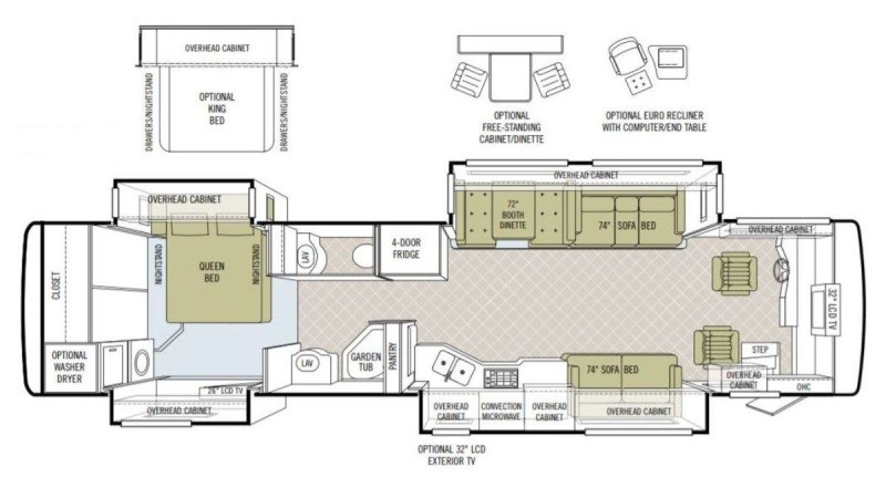 2008 Tiffin Phaeton 40QSH Floor Plan