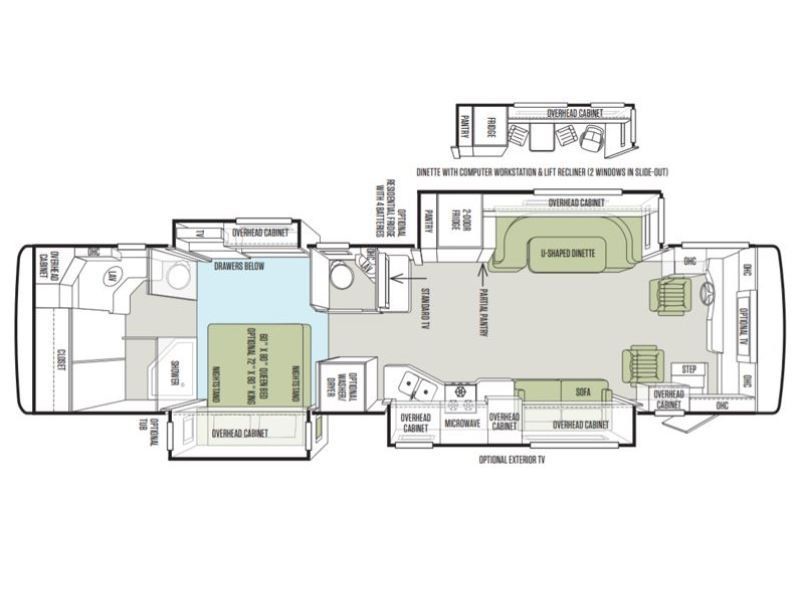 2014 Tiffin Allegro Red 38QRA Floorplan
