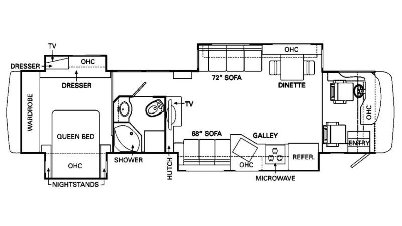 2009 Safari Cheetah 40SKQ Floorplan
