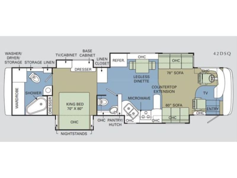 2008 Holiday Rambler Scepter 42DSQ Floorplan