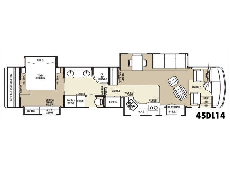 2007 Travel Supreme Alante  45DL14 Floorplan