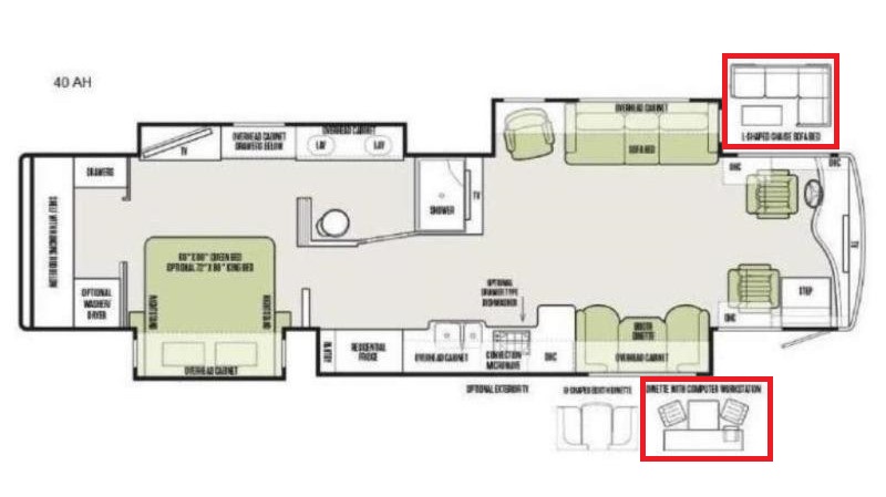 2015 Tiffin Phaeton 40AH Floorplan