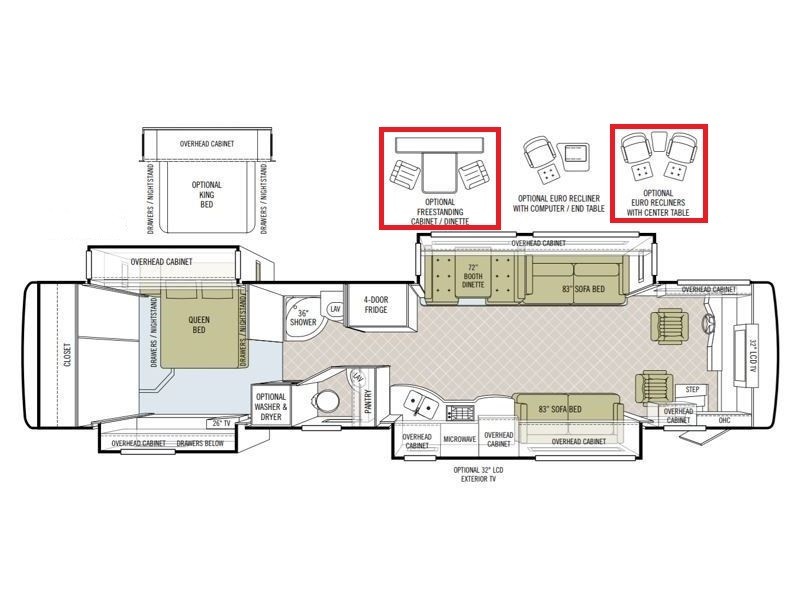 2008 Tiffin Allegro Bus 42QRP Floorplan