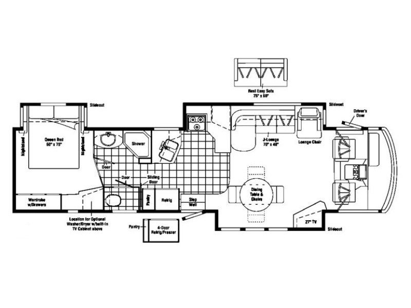 2005 Winnebago Adventurer 38J Floorplan
