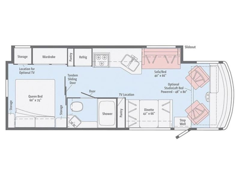2018 Winnebago Vista 29VE Floorplan