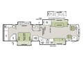 2015 Tiffin Allegro RED 38QRA  FLOORPLAN - 019