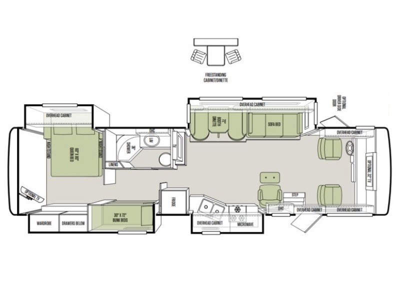 2012 Tiffin Allegro Open Road 35QBA Floorplan
