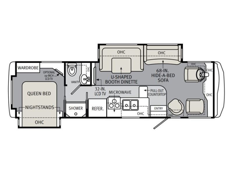 2012 Holiday Rambler Vacationer 32WBD Floorplan