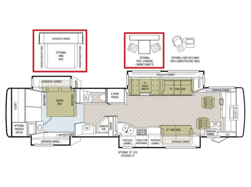 2008 Tiffin Phaeton 40QSH Floorplan