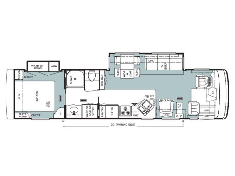 2005 Newmar Kountry Star 3721 Floorplan