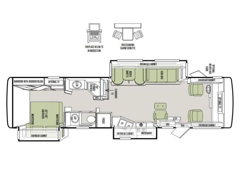 2013 Tiffin Allegro Open Road 34TGA Floorplan