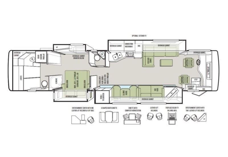 2014 Tiffin Phaeton 42LH Floorplan