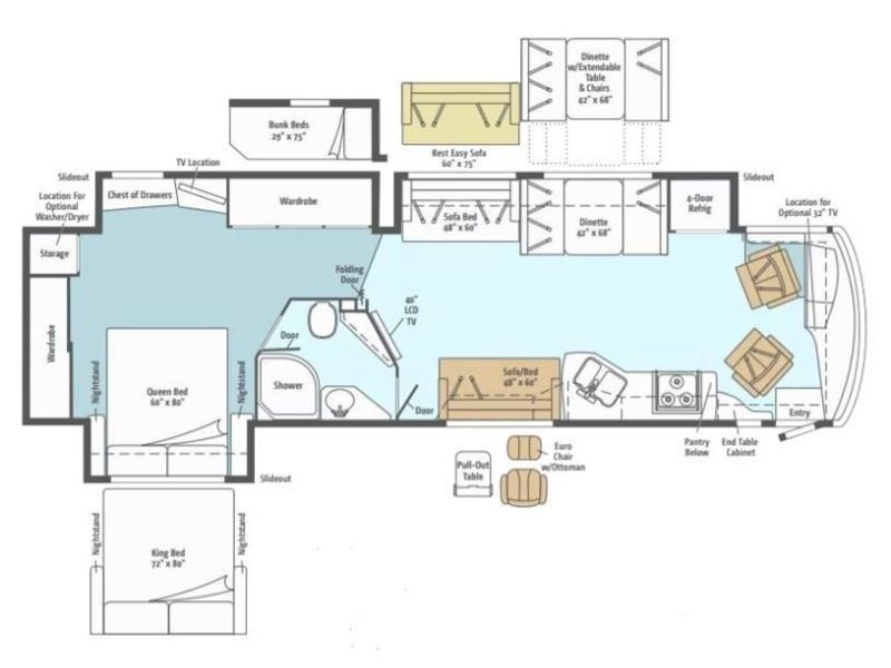 2011 Itasca Meridian V Class 39N Floorplan