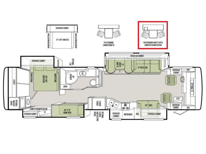 2012 Tiffin Allegro RED 38QBA Floorplan