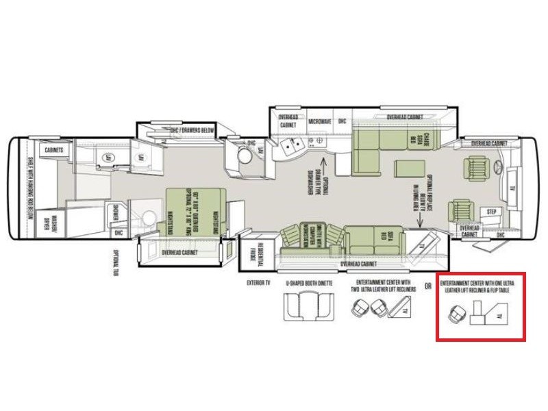 2013 Tiffin Allegro Bus 45LP Floorplan