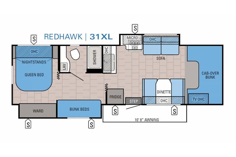 2017 Jayco Redhawk 31XL Floorplan