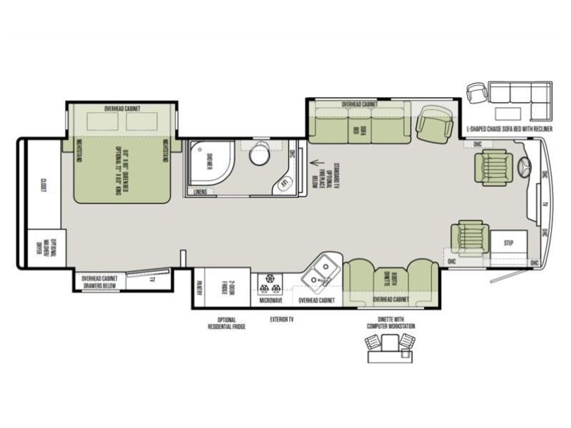 2017 Tiffin Allegro RED 33AA Floorplan