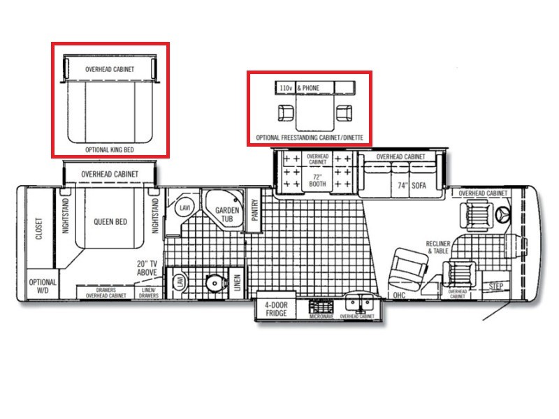 2005 Tiffin Allegro Bus 38TGP Floorplan