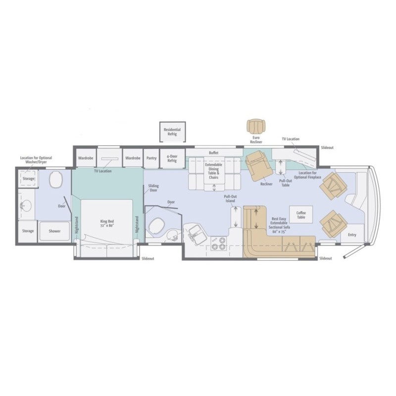 2012 Itasca Ellipse 42QD Floorplan