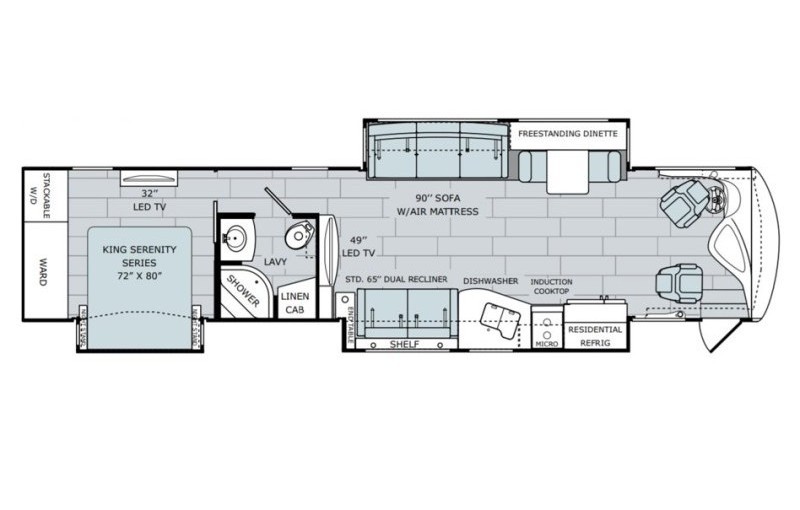 2018 Holiday Rambler Endeavor 40X Floorplan