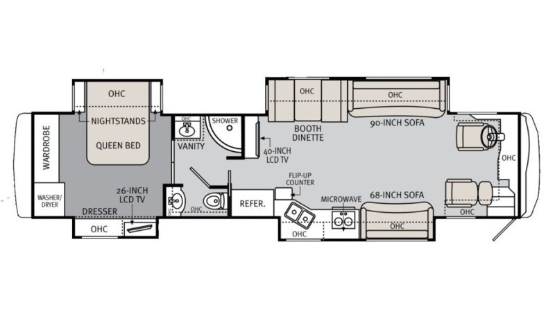 2011 Holiday Rambler Ambassador 40PBQ Floorplan