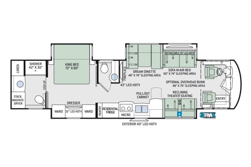 2017 Thor Aria 3901 Floorplan